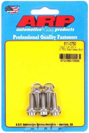 ARP S/S Bolt Kit – 12pt. (5) 1/4-20 x .750 611-0750