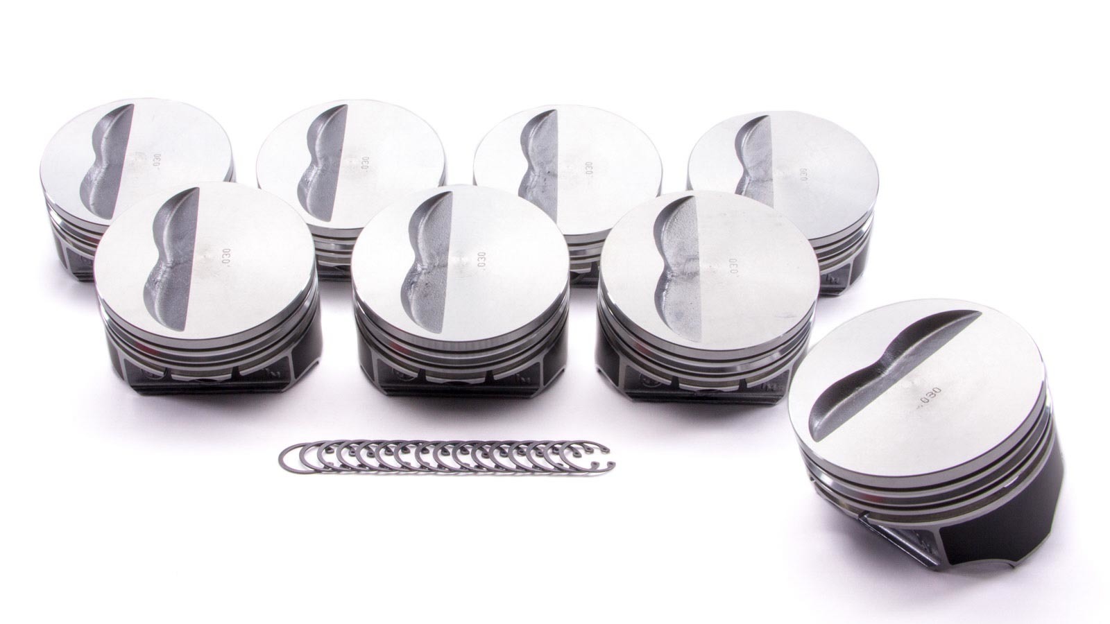 KB PERFORMANCE PISTONS SBC Flat Top Piston Set 4.155 Bore -5cc 9907HC.030