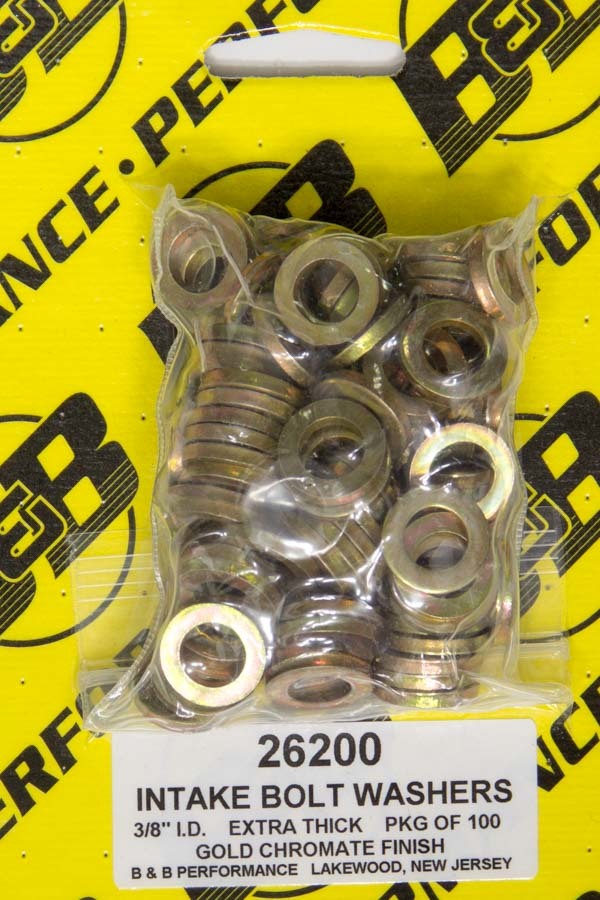 B and B PERFORMANCE PRODUCTS H/T Special Washers – 3/8in .625in OD (100) 26200
