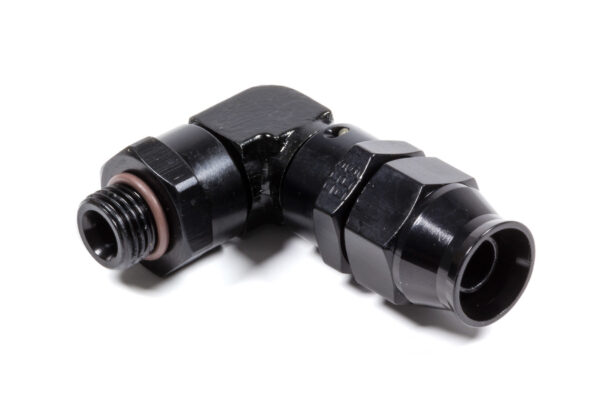 FRAGOLA Hose Fitting #8 90 Deg to #6 ORB PTFE Black 689707-BL