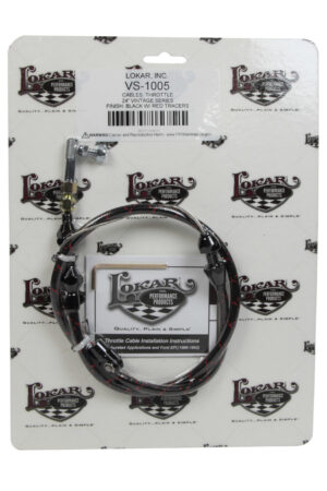 LOKAR VS Throttle Cable Black Black Wrap w/ Red Tracer VS-1005