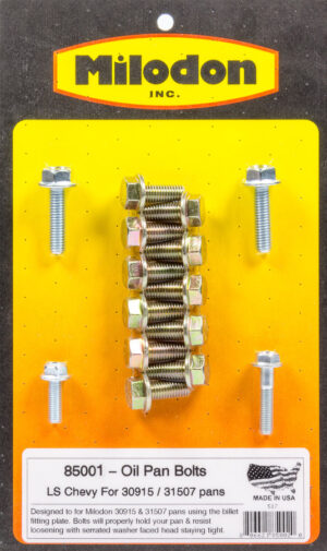 MILODON Oil Pan Bolt Kit – GM LS Series 85001
