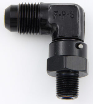 FRAGOLA #6 x 1/8 MPT 90 Deg Swivel Adapter Black 499162-BL