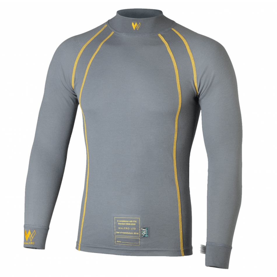 WALERO Base Layer Top X-Small SFI3.3 & FIA Cool Grey 400017CGXS