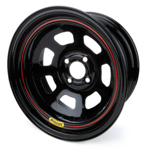 BASSETT Wheel 15×7 4×4.25 2in BS D-Hole Lite Black 57SP2