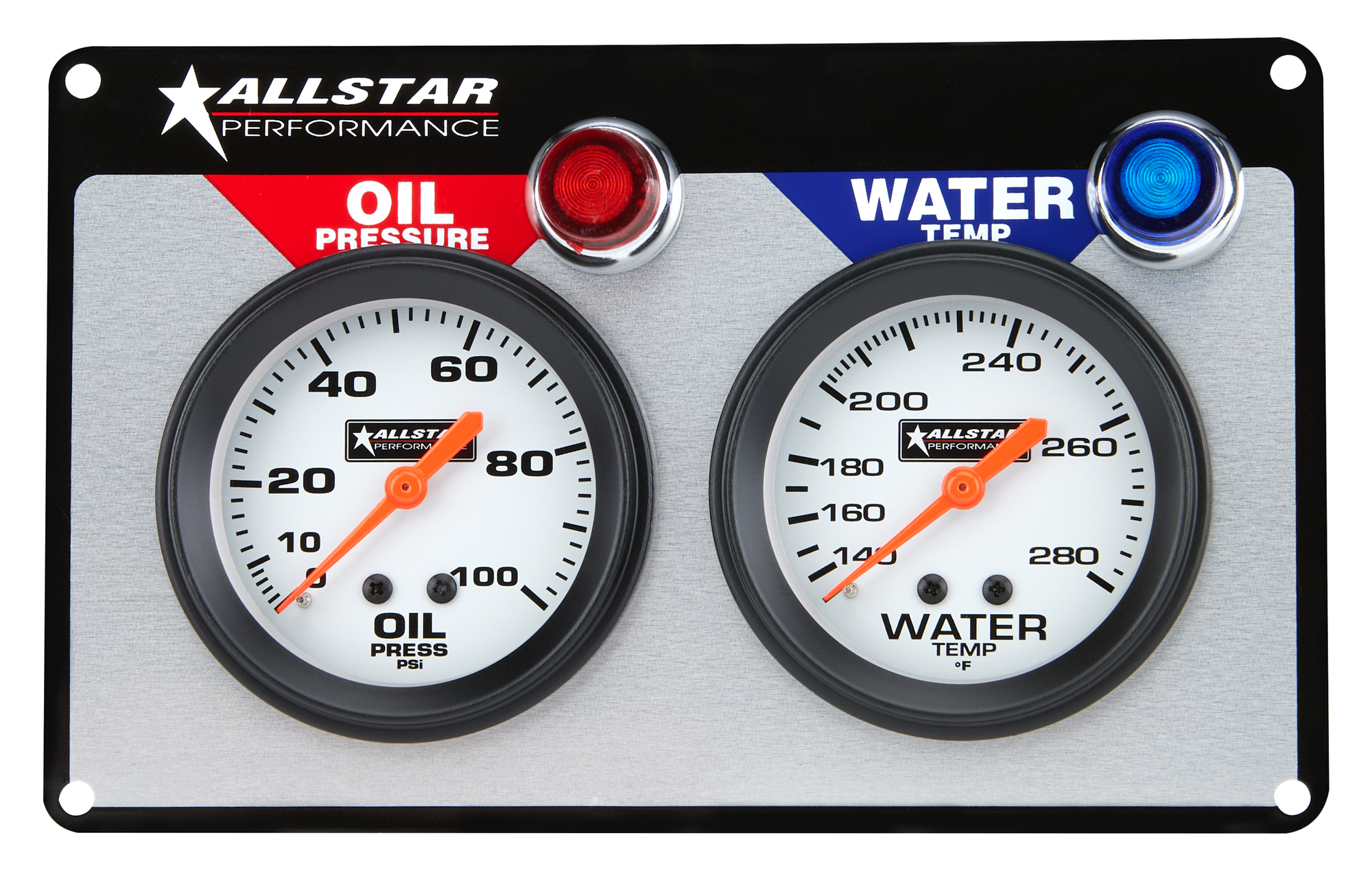 ALLSTAR PERFORMANCE 2 Gauge Panel ALL OP/WT ALL80090
