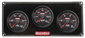 QUICKCAR RACING PRODUCTS Redline 3 Gauge Panel OP/WT/FP 69-3012