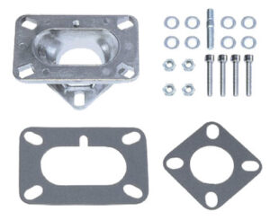 RACING POWER CO-PACKAGED 2 Barrel Carb To 1 Barre l Manifold Adapter R2025