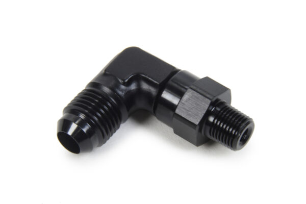 TRIPLE X RACE COMPONENTS AN to NPT Swivel 90 Deg #6 x 1/8 HF-93061BLK