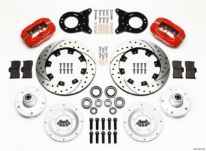 WILWOOD Front Disc Brake Kit Red HD 65-69 Mustang 140-11072-DR