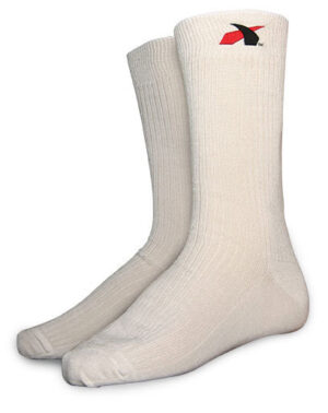 IMPACT RACING SOCKS NOMEX SFI3.3 MEDIUM WHITE 79000410