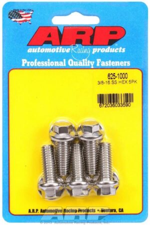 ARP S/S Bolt Kit – 6pt. (5) 3/8-16 x 1.000 625-1000