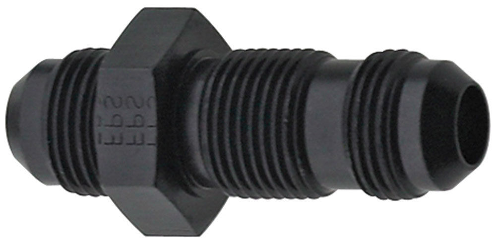 FRAGOLA Str Bulkhead Fitting #6 Black 483206-BL