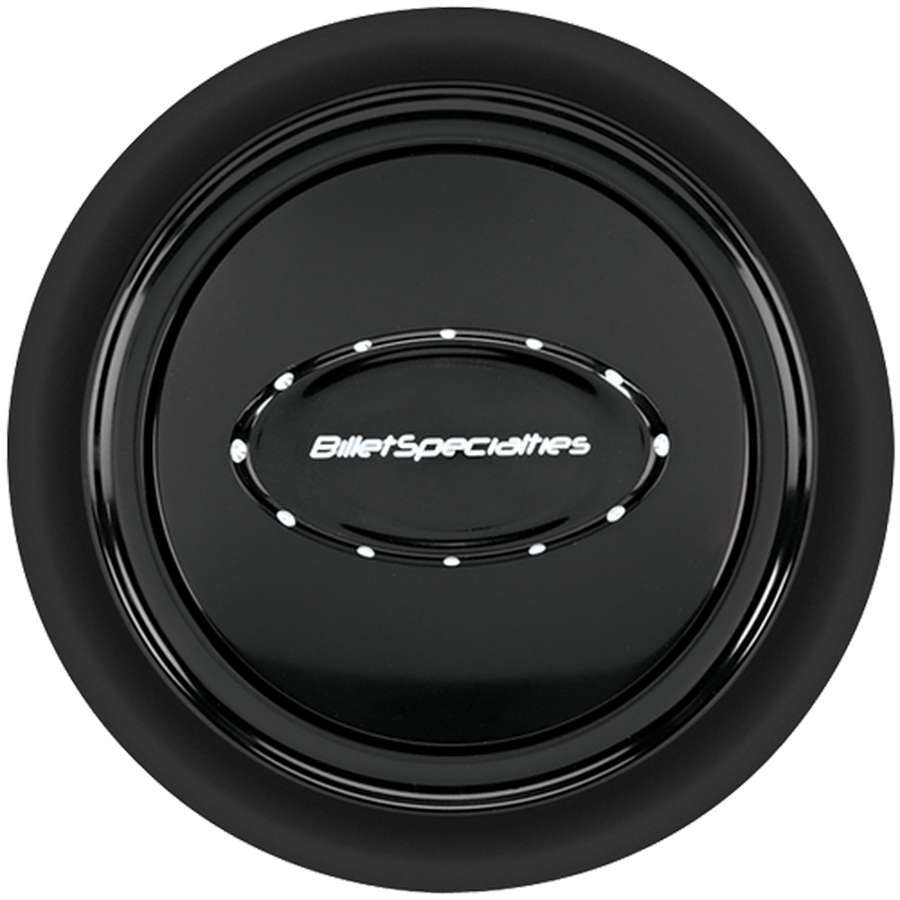 BILLET SPECIALTIES Horn Button Smooth Black Anodized 32729