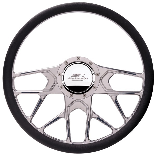 BILLET SPECIALTIES Steering Wheel 1/2 Wrap 15.5in Redline Polished 34107
