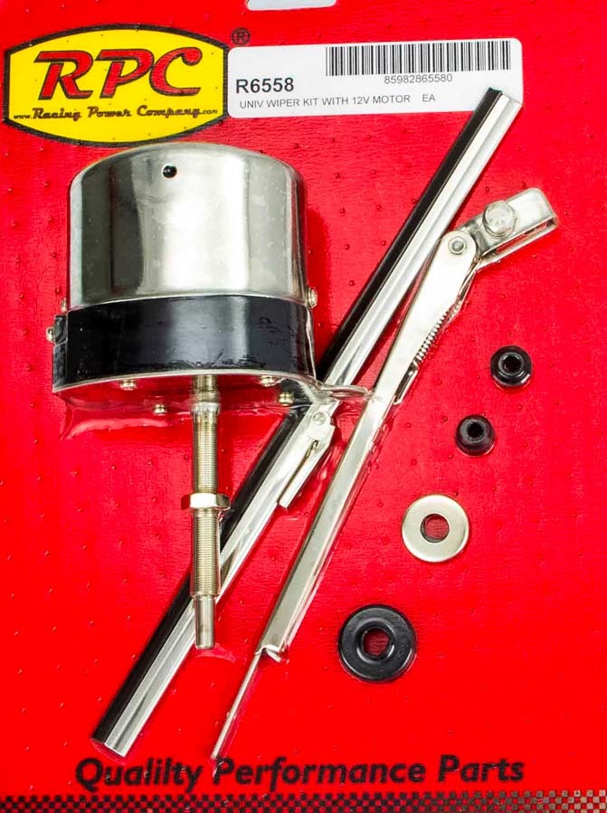 RACING POWER CO-PACKAGED 12v S/S Wiper Motor w/Arm & Blade R6558