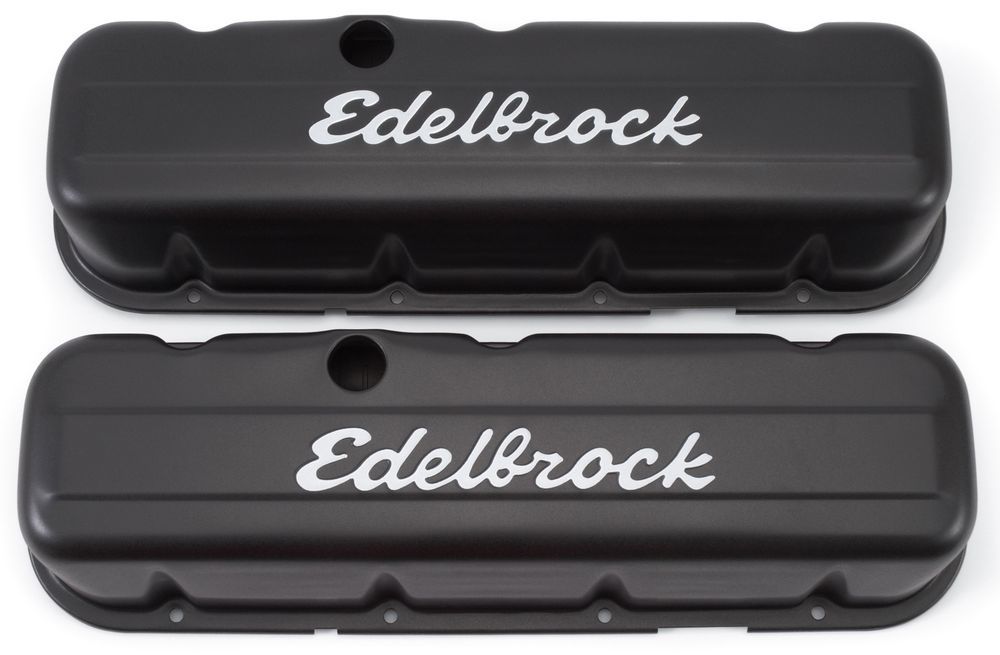 EDELBROCK Signature Series Valve Covers – BBC Tall Black 4683