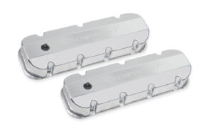 HOLLEY BBC Billet Rail Fab. Alm Valve Covers w/.125 Hole 241-280