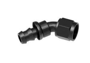 REDHORSE PERFORMANCE 12AN Push Lock Hose End Black 45-Deg 2045-12-2