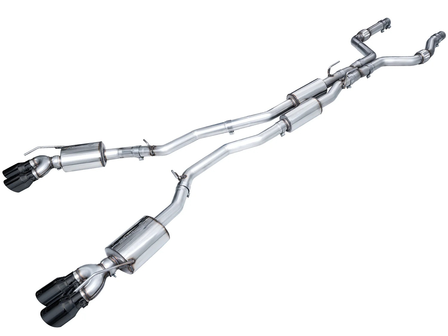 AWE TUNING Explorer ST Exhaust Dual Exh Quad Black Tips 3015-43625