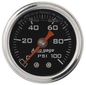 AUTOMETER 1-1/2in Pressure Gauge – 0-100psi – Black Face 2174