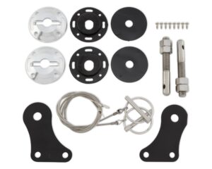 DRAKE AUTOMOTIVE GROUP Hood Pin Kit Billet 05-09 Mustang 5R3Z-6316892-K