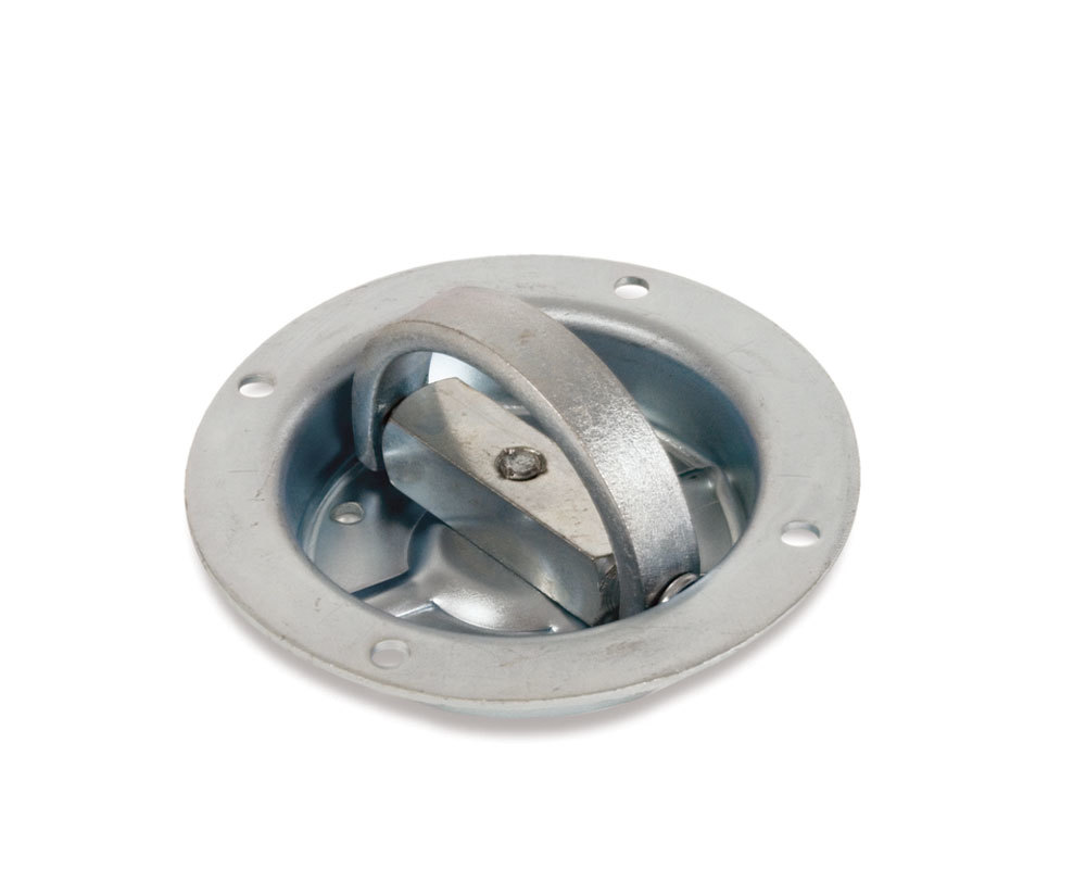 MACS CUSTOM TIE-DOWNS Recessed D-Ring 360 Deg Swivel Zinc 330003