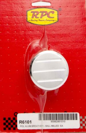 RACING POWER CO-PACKAGED Alum Ball Milled Push In Breather Polished R6101