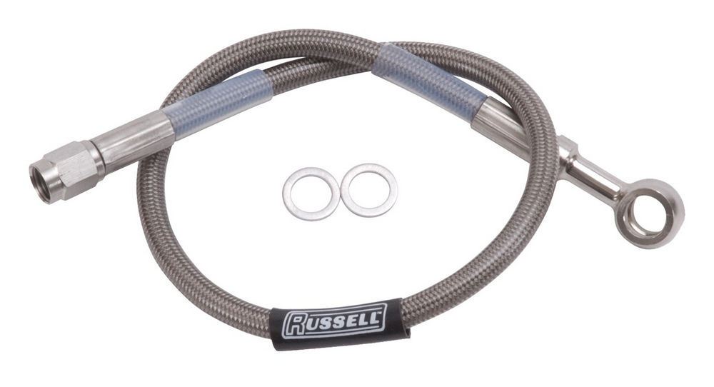 RUSSELL 12in DOT Endura Brk Hose 10mm Banjo to #3 Str 657022
