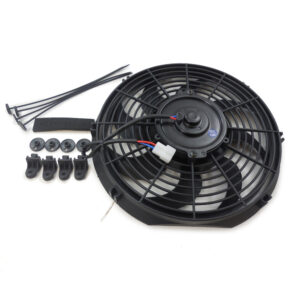 RACING POWER CO-PACKAGED 10In Electric Cooling F an 12V Curved Blades R1009