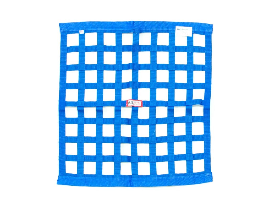 RJS SAFETY Ribbon Window Net 24×24 Blue SFI 10000603