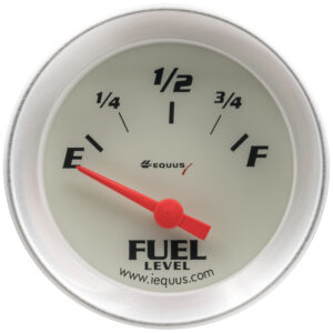 EQUUS 2.0 Dia Fuel Level Gauge Silver E8362
