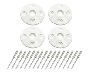 DOMINATOR RACE PRODUCTS Scuff Plate Plastic 4pk White 1202-WH