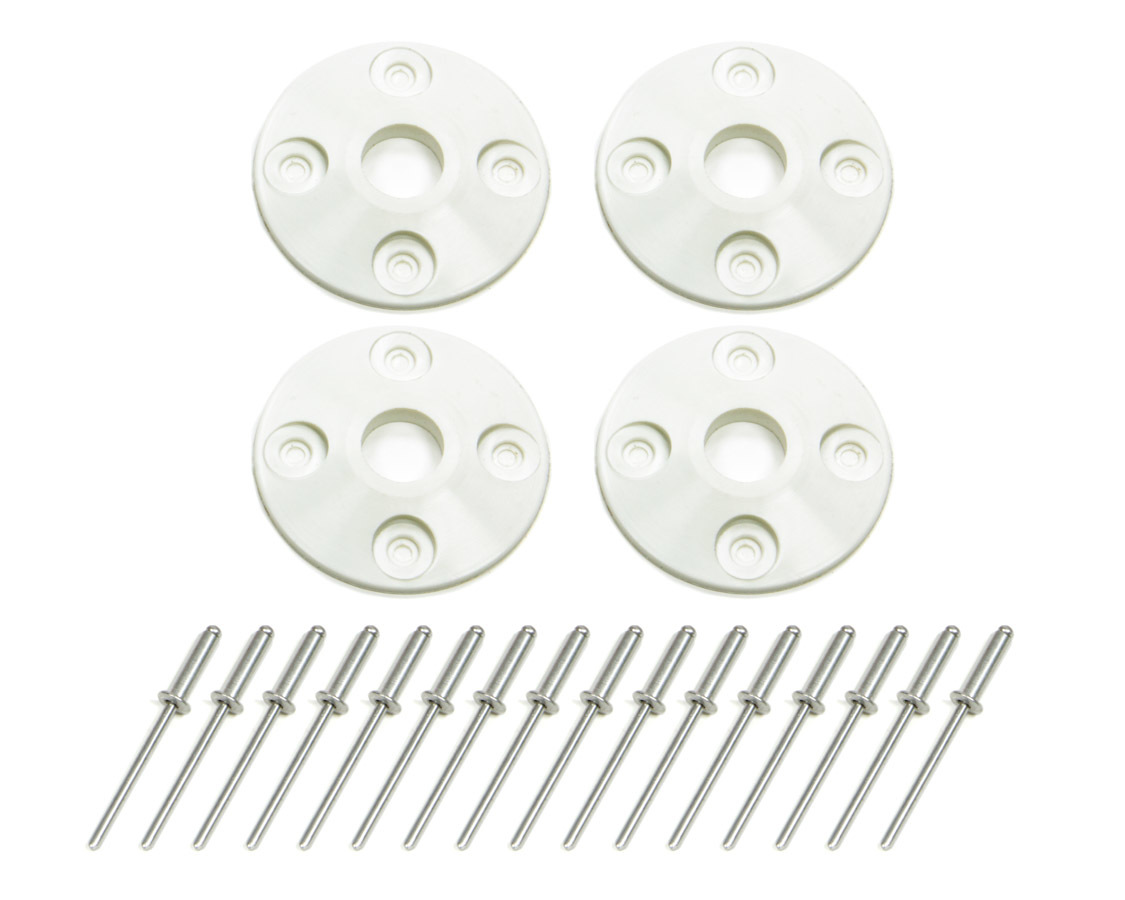 DOMINATOR RACE PRODUCTS Scuff Plate Plastic 4pk White 1202-WH