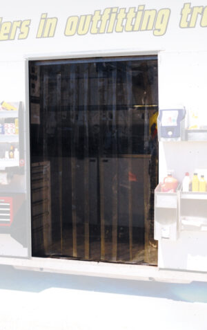 PIT-PAL PRODUCTS Door Strip Vinyl 4ft x 7ft Tinted Amber TVS4X7