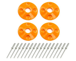 DOMINATOR RACE PRODUCTS Scuff Plate Plastic 4pk Orange 1202-OR