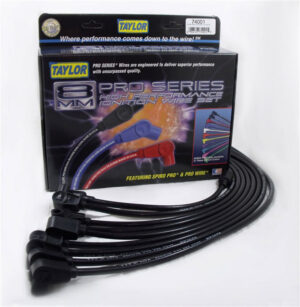 TAYLOR/VERTEX Spiro Pro Custom 8 Cyl Plug Wire Set Black 74001