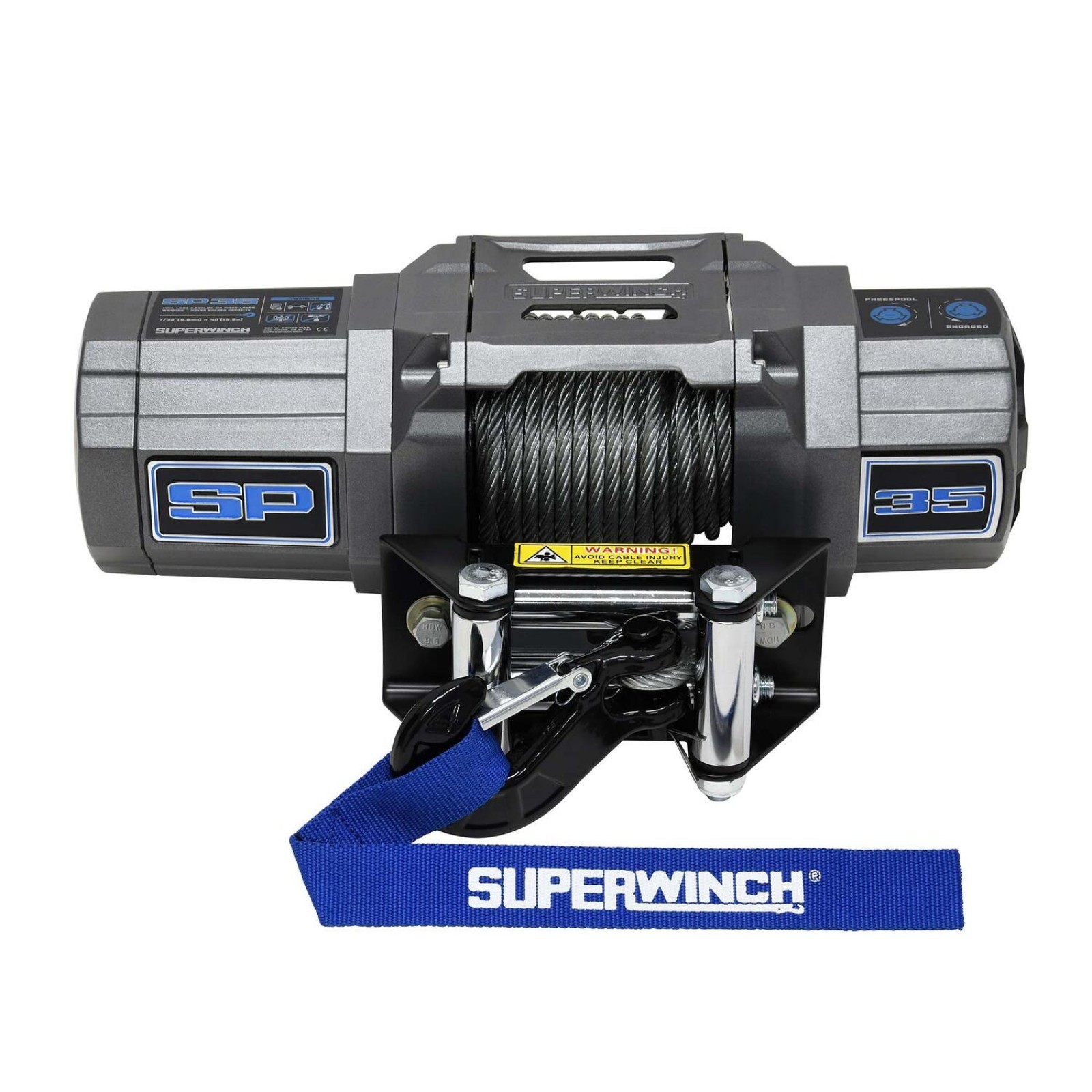 SUPERWINCH 3500lb Winch 40ft Steel Rope Roller Fairlead 1135240