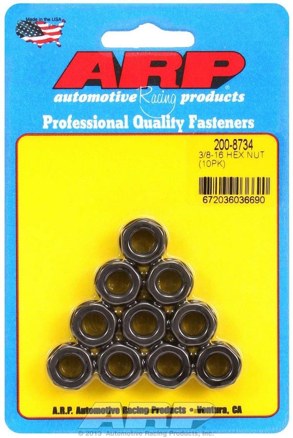 ARP Hex Nuts – 3/8-16 (10) 200-8734