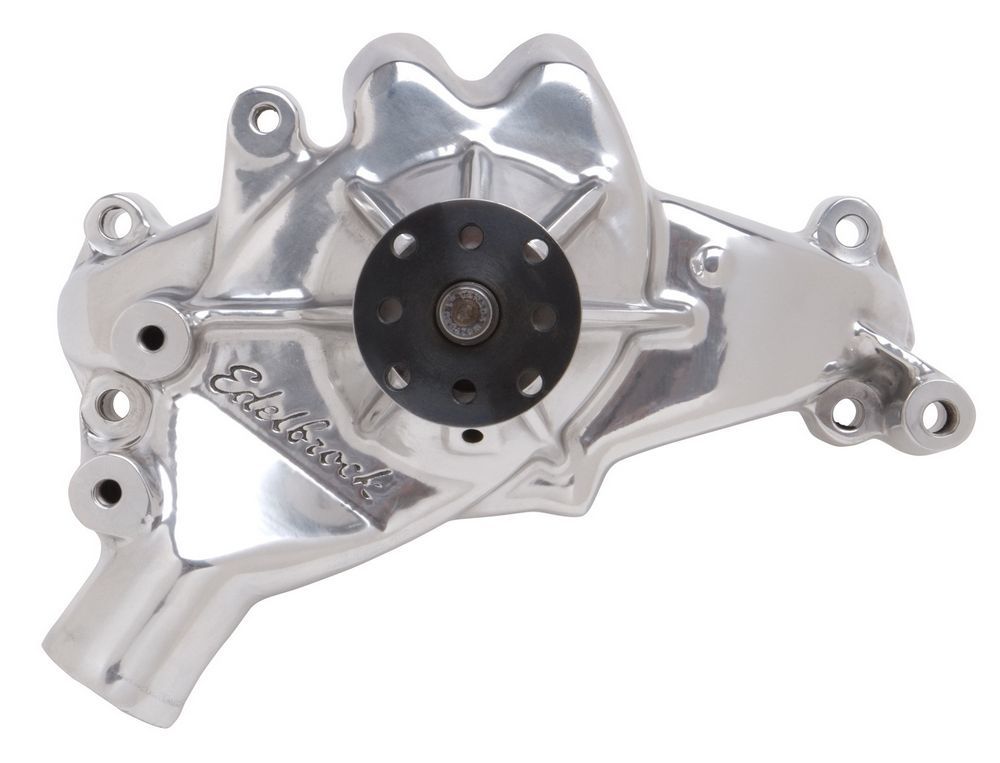 EDELBROCK BBC Water Pump – Long Polished 8861