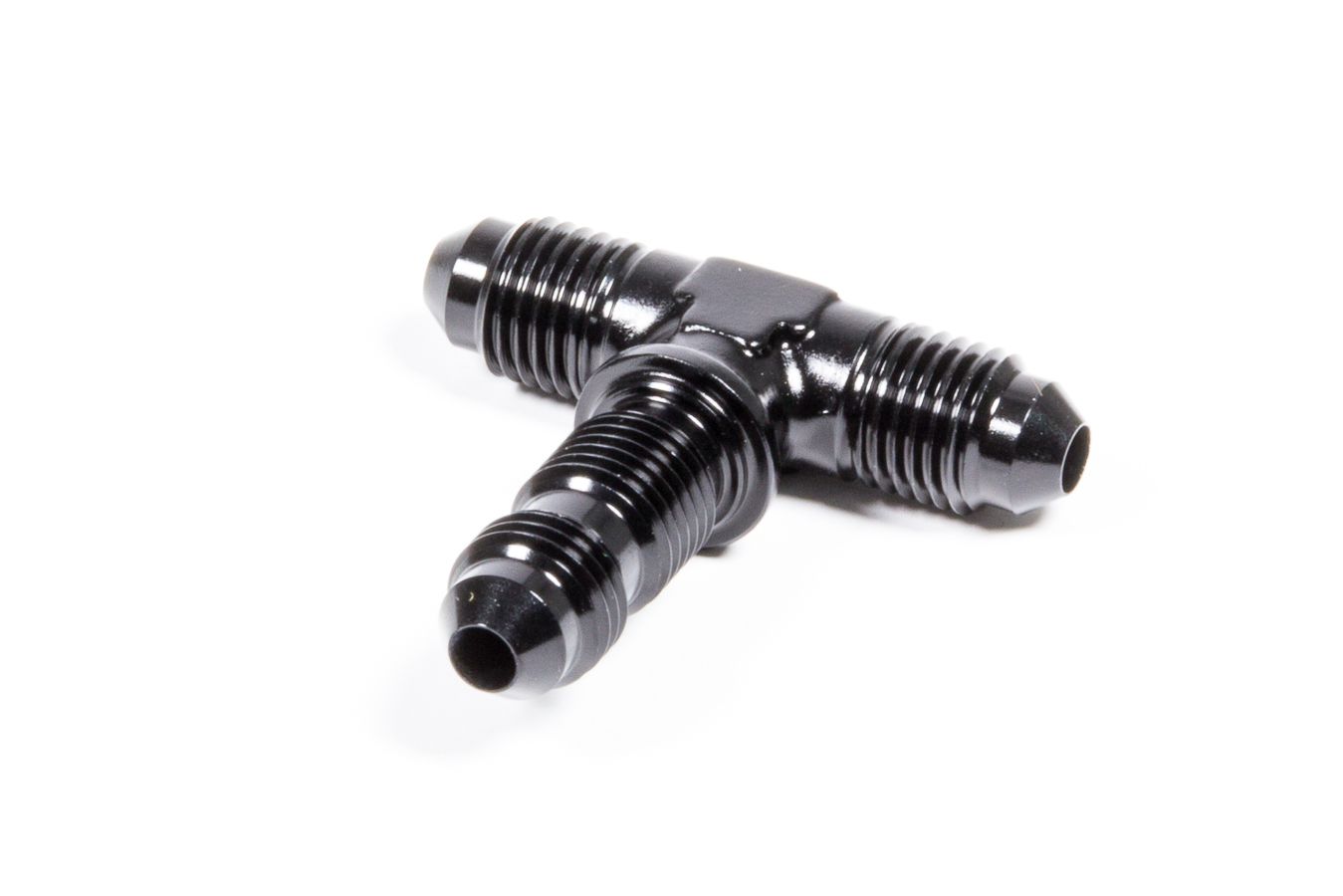 TRIPLE X RACE COMPONENTS #4 AN Bulkhead Tee On The Side HF-75004BLK