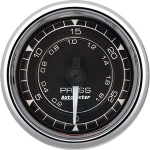 AUTOMETER 2/16 Chrono Chrome Gauge Pressure 30PSI 9764