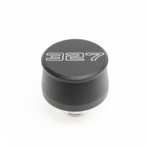 RACING POWER CO-PACKAGED Valve Cover Breather 327 Logo Black Each R8207