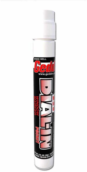 GEDDEX Dial-In Pocket Window Marker White .5oz Bottle 723