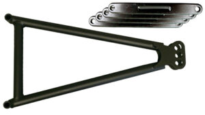 TRIPLE X RACE COMPONENTS Jacobs Ladder 14in w/Straps Black 3-Hole SC-SU-3308BLK