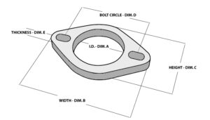 VIBRANT PERFORMANCE 2-Bolt Stainless Steel Flanges 3In I.D. 1473