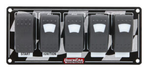 QUICKCAR RACING PRODUCTS Ignition Panel w/ Rocker Switches & Lights 52-166