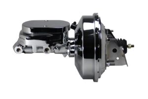 LEED BRAKES 9in Chrome Brake Booster 1-1/8in Bore Flat Top 2F6