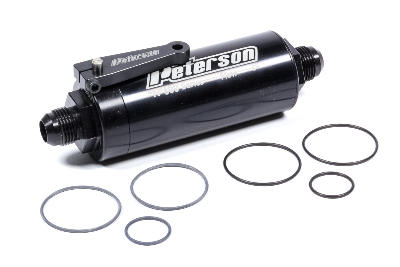 PETERSON FLUID Fuel Filter -10an 100 Micro w/Ball Valve 09-0626