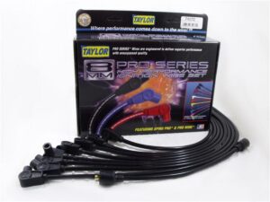 TAYLOR/VERTEX Spiro-Pro Custom 8 Cyl Plug Wire Set Black 74072